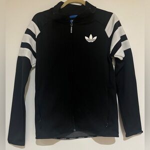 Adidas Women’s Black and White Zip-up Jacket